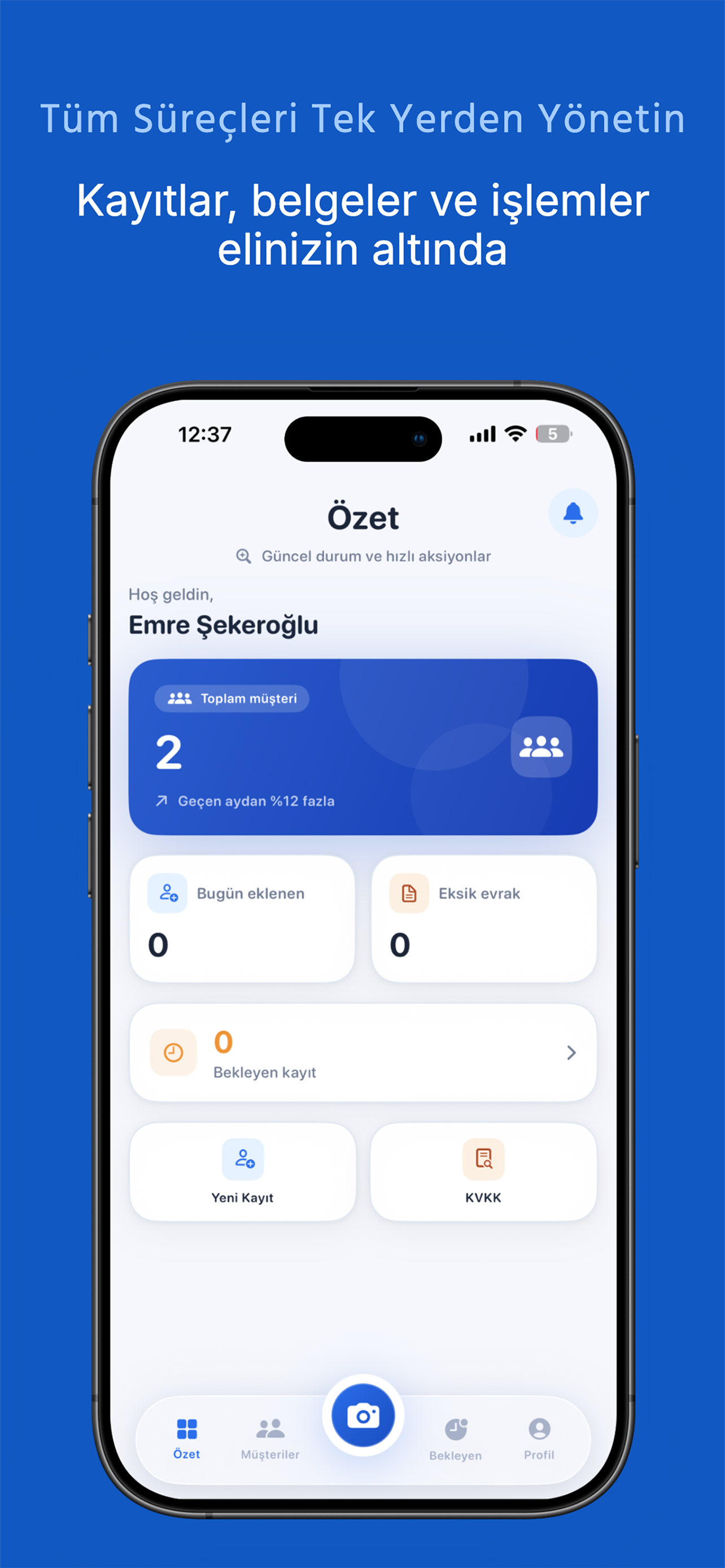 İŞTE Kayıt mobil giriş ekranı