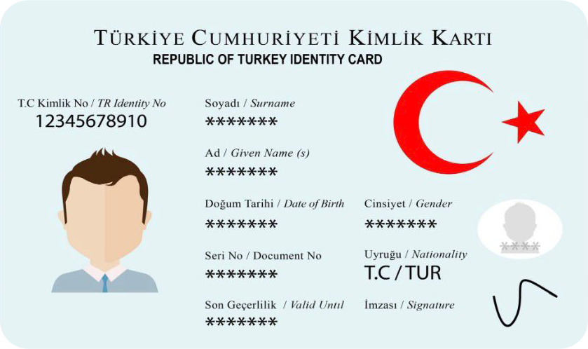 Örnek T.C. kimlik kartı